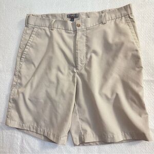 Peter Millar Wicking Golf Shorts “Corduroy” Tan Mini Stripe